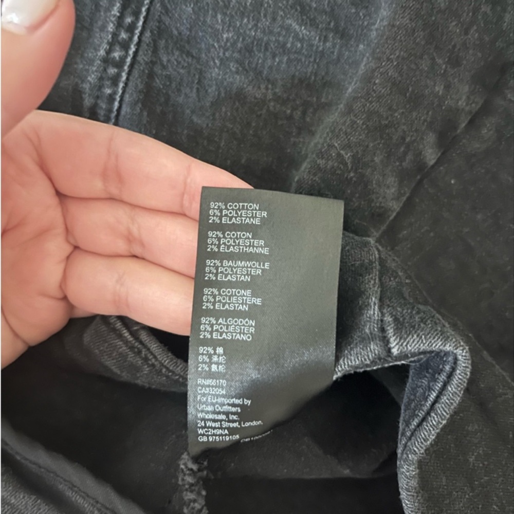 BDG Stone Washed Black Zip Up Jean Skirt, Size: S - Picture 7 of 7